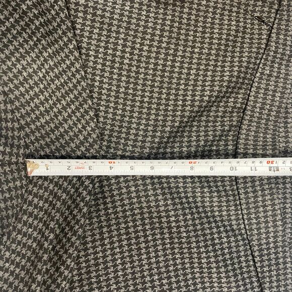 ~~ Lane Bryant 18-20 Long Houndstooth Pants Slacks Gray Black Stretch Elastic* - Picture 9 of 12